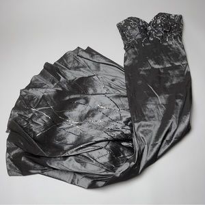 Strapless Beaded Evening Gown